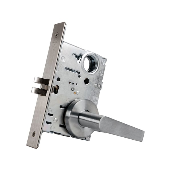 Storeroom Mortise Lock, Schlage C Keyway, Dane Lever, Gala Rose, Satin Chrome